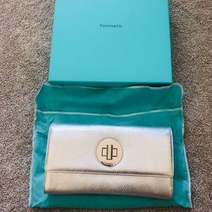 Tiffany and Co Metallic Grain City Clutch